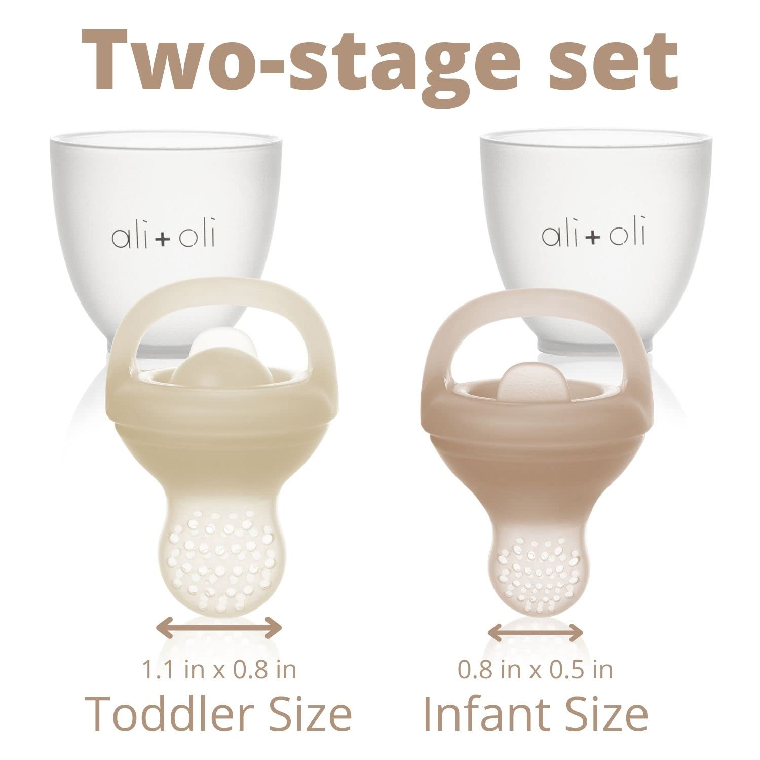 Ali+Oli large-capacity feeder suitable for infants and toddlers.