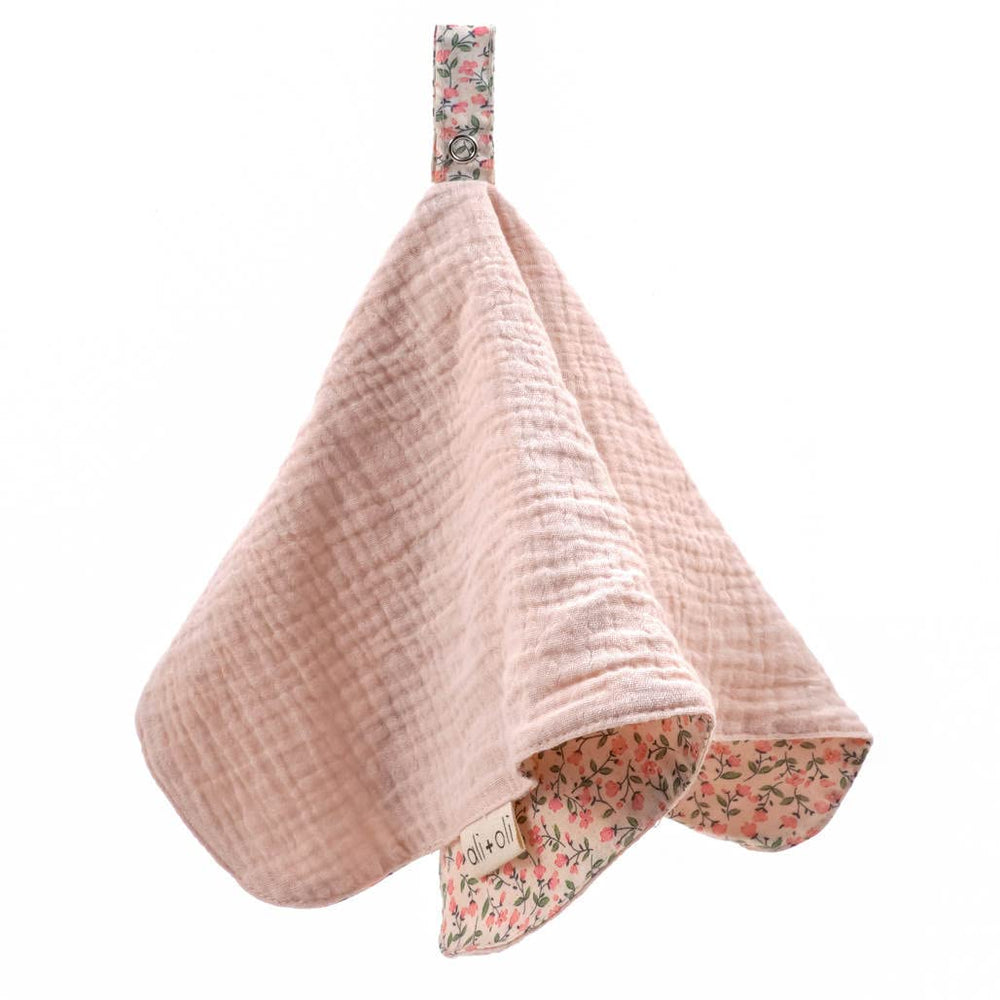 Ali+Oli lead-free snap closure keeps pacifier secure and safe.