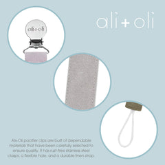 Ali+Oli linen strap detail, soft touch fabric for baby comfort