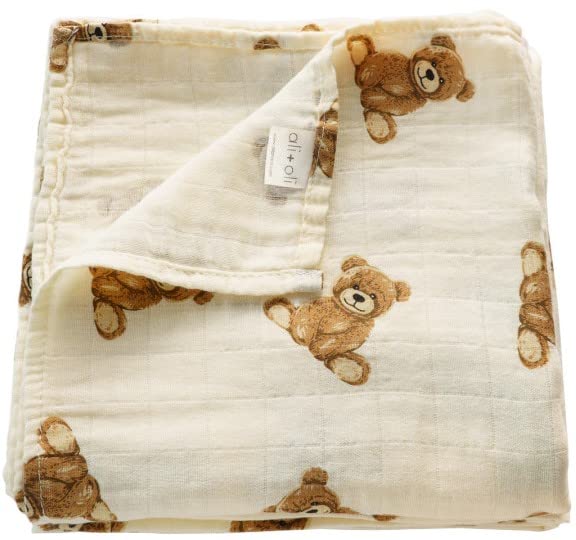 Ali+Oli machine-washable swaddle for easy care.