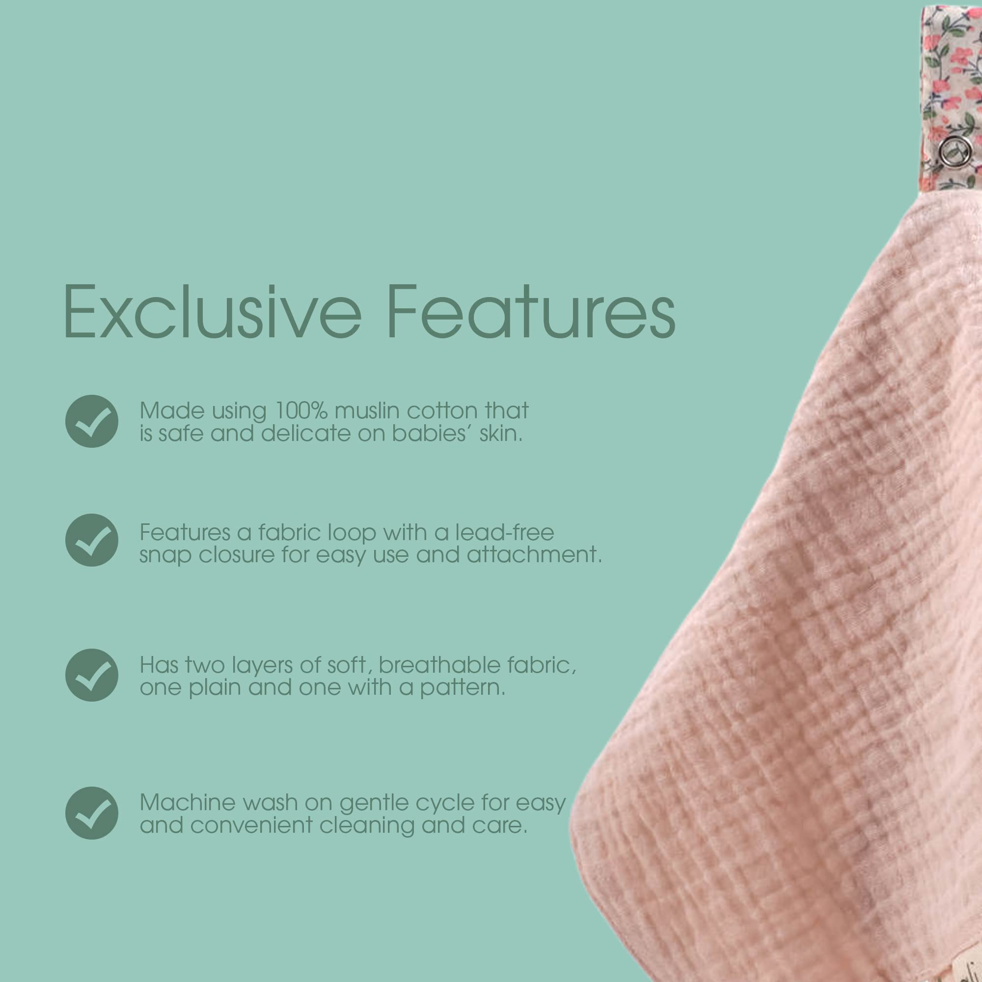 Ali+Oli sage-colored neutral blanket fits any nursery decor.