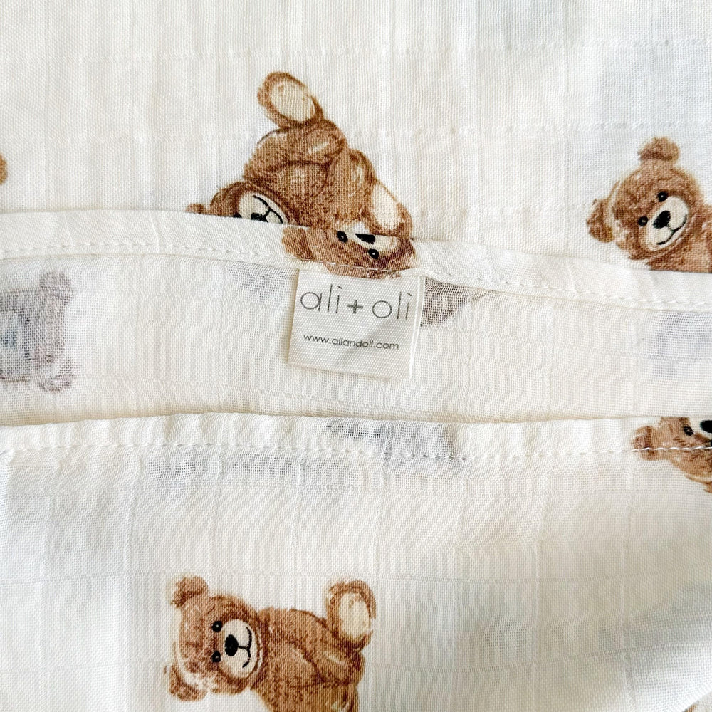 Ali+Oli nursing cover swaddle use for discreet feeding.