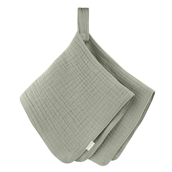 Ali+Oli pacifier holder blanket with snap closure keeps pacifier secure.