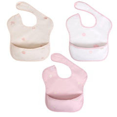 Ali+Oli Smock Bib front view shows waterproof protection during meals.