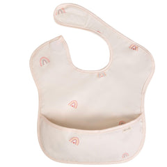 Ali+Oli Smock Bib side view highlights adjustable fit for growth.