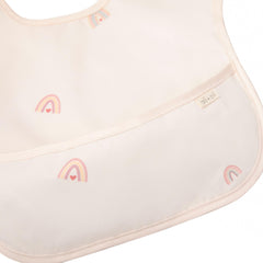 Ali+Oli Smock Bib waterproof coating keeps outfits clean.