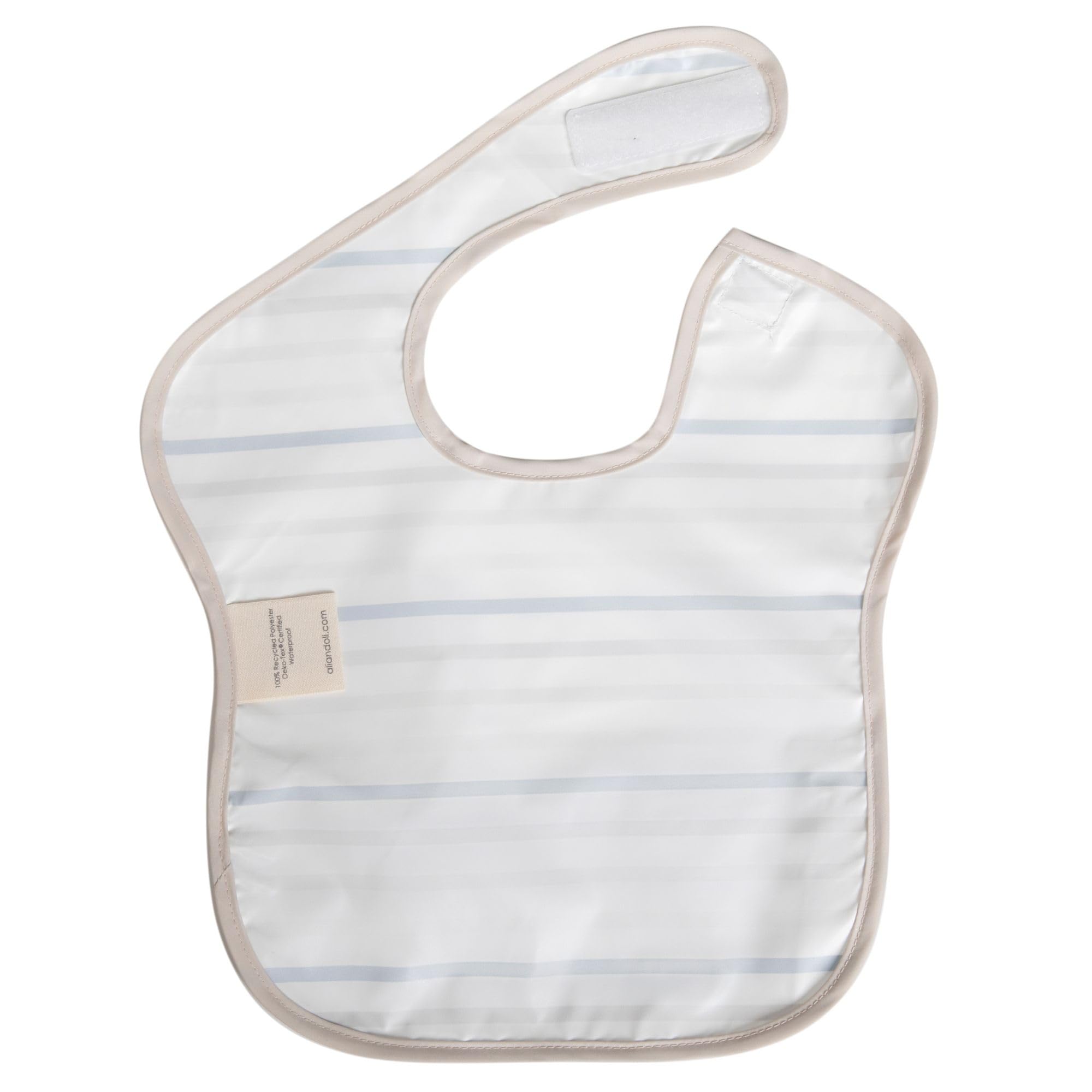 Ali+Oli Smock Bib ideal for baby-led weaning and self-feeding.