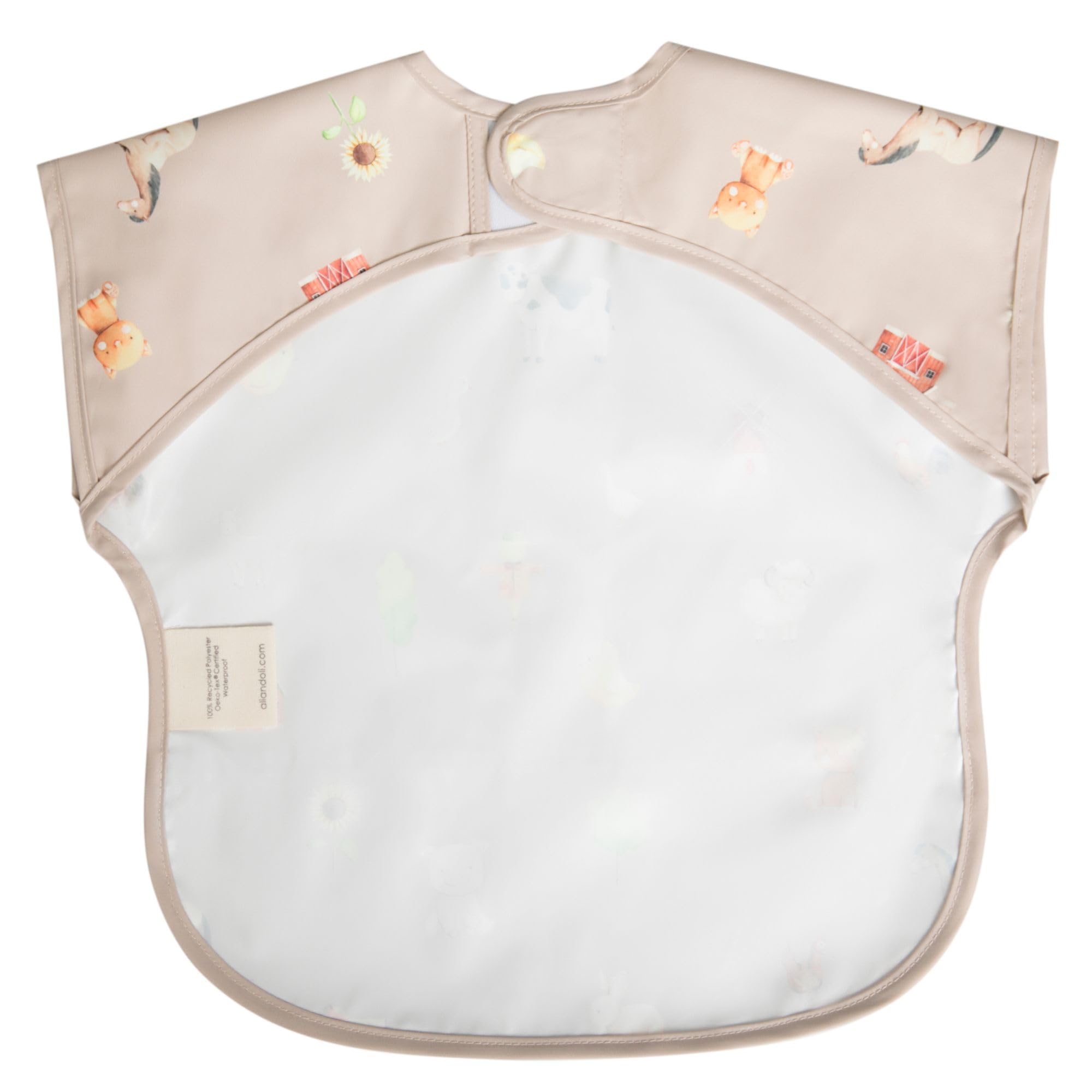 Ali+Oli Smock Bib machine-washable label