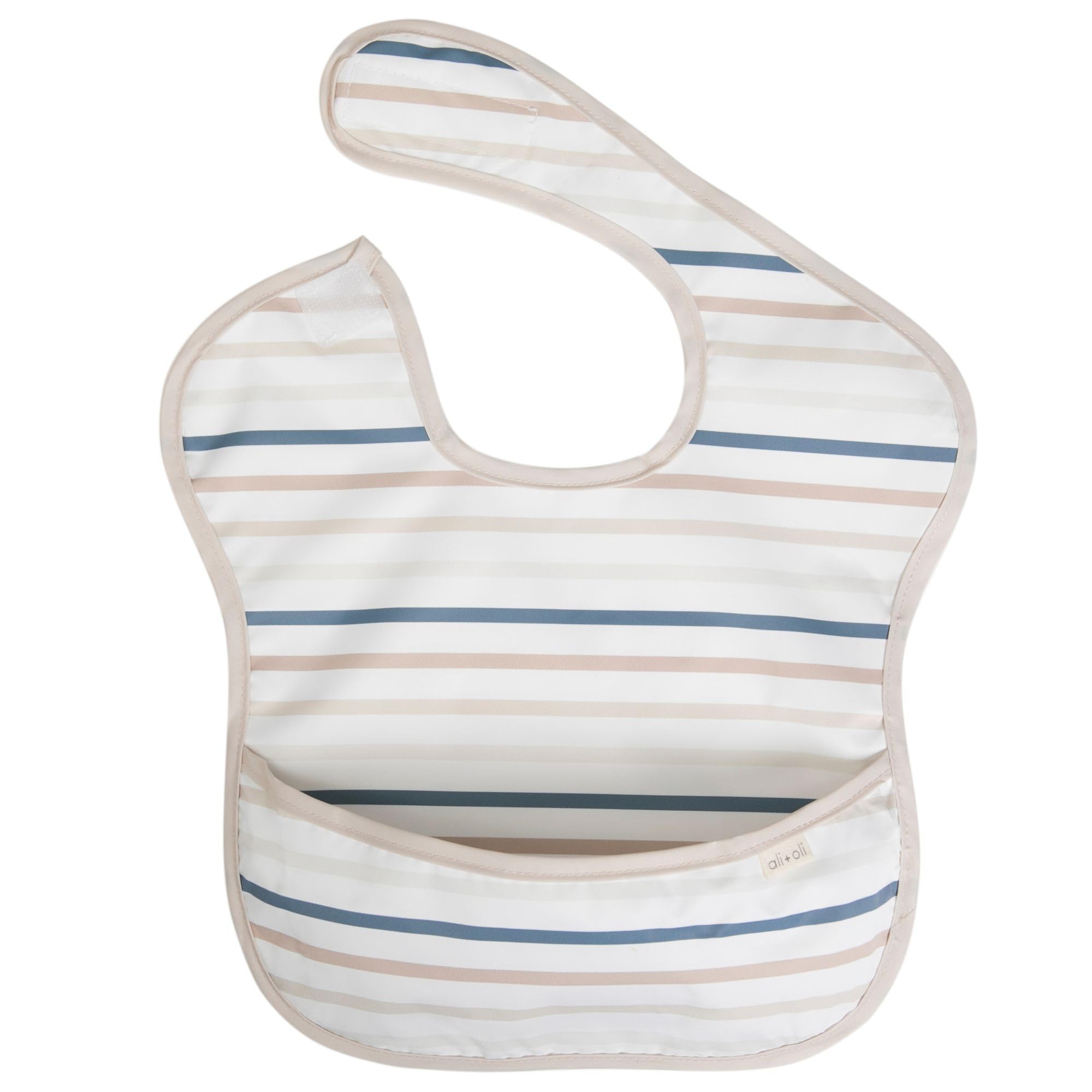 Ali+Oli Smock Bib 3pc set, machine washable for quick cleanup.
