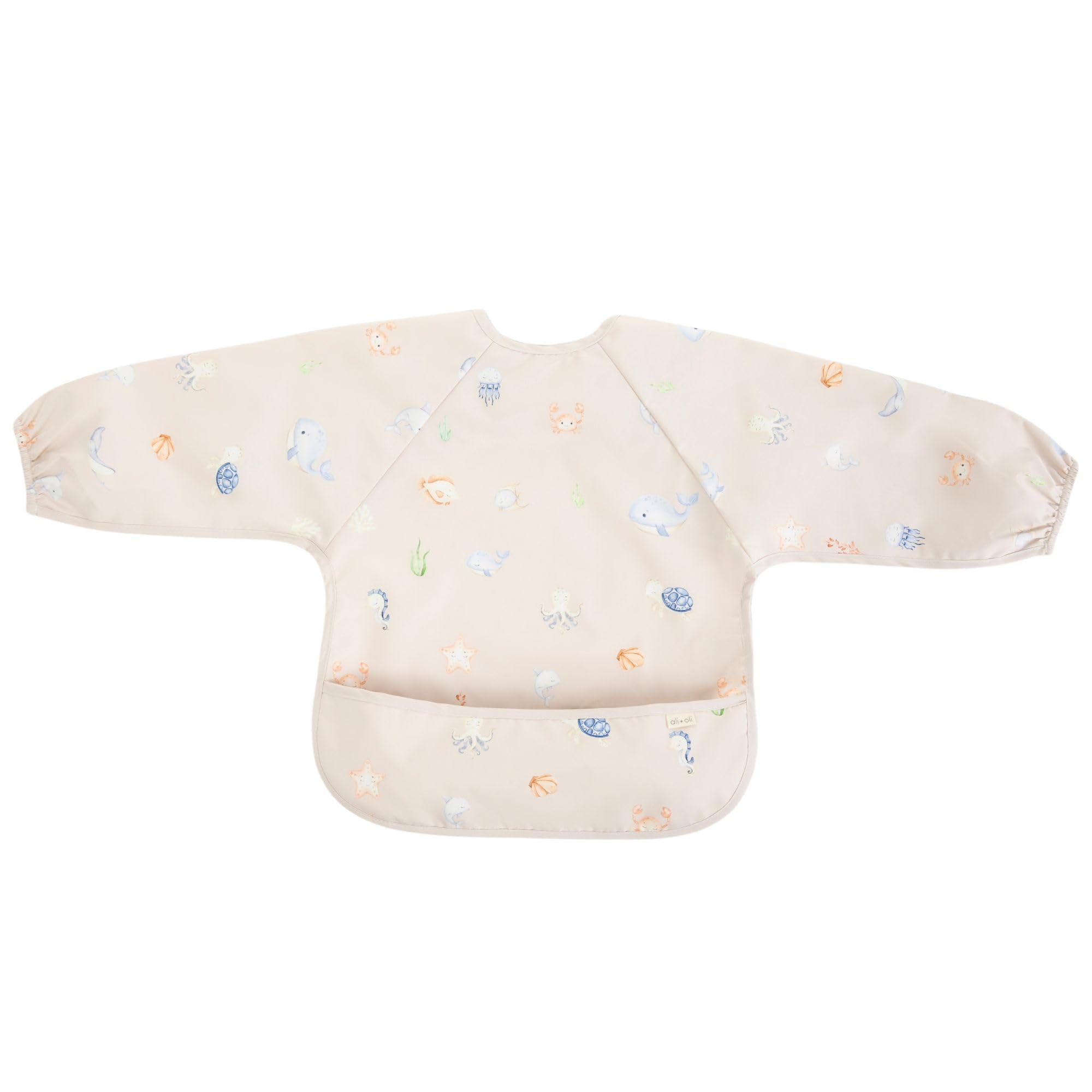 Ali+Oli smock bib soft neckline detail supports gentle skin