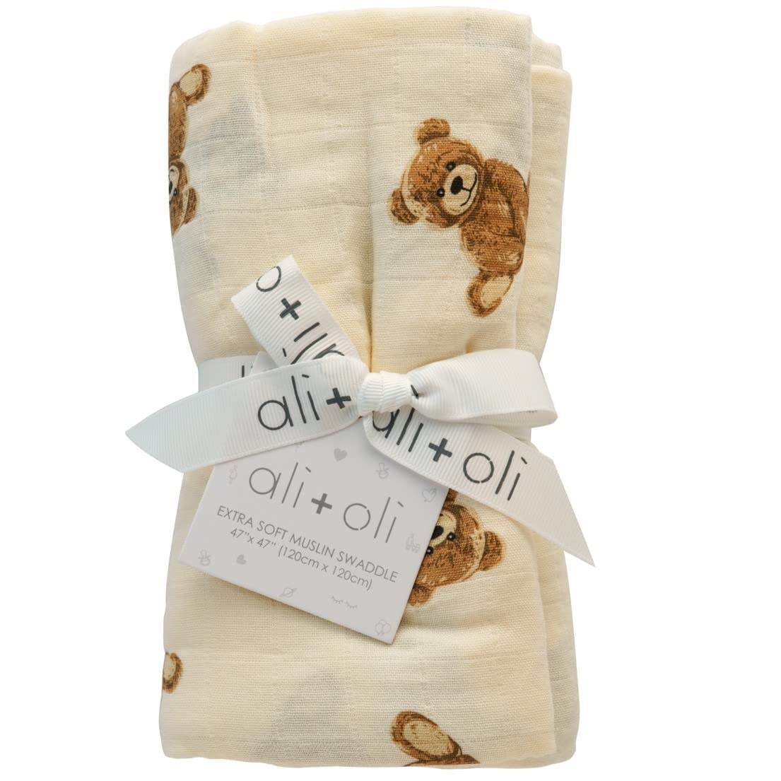 Ali+Oli swaddle used as car seat cover for added privacy.