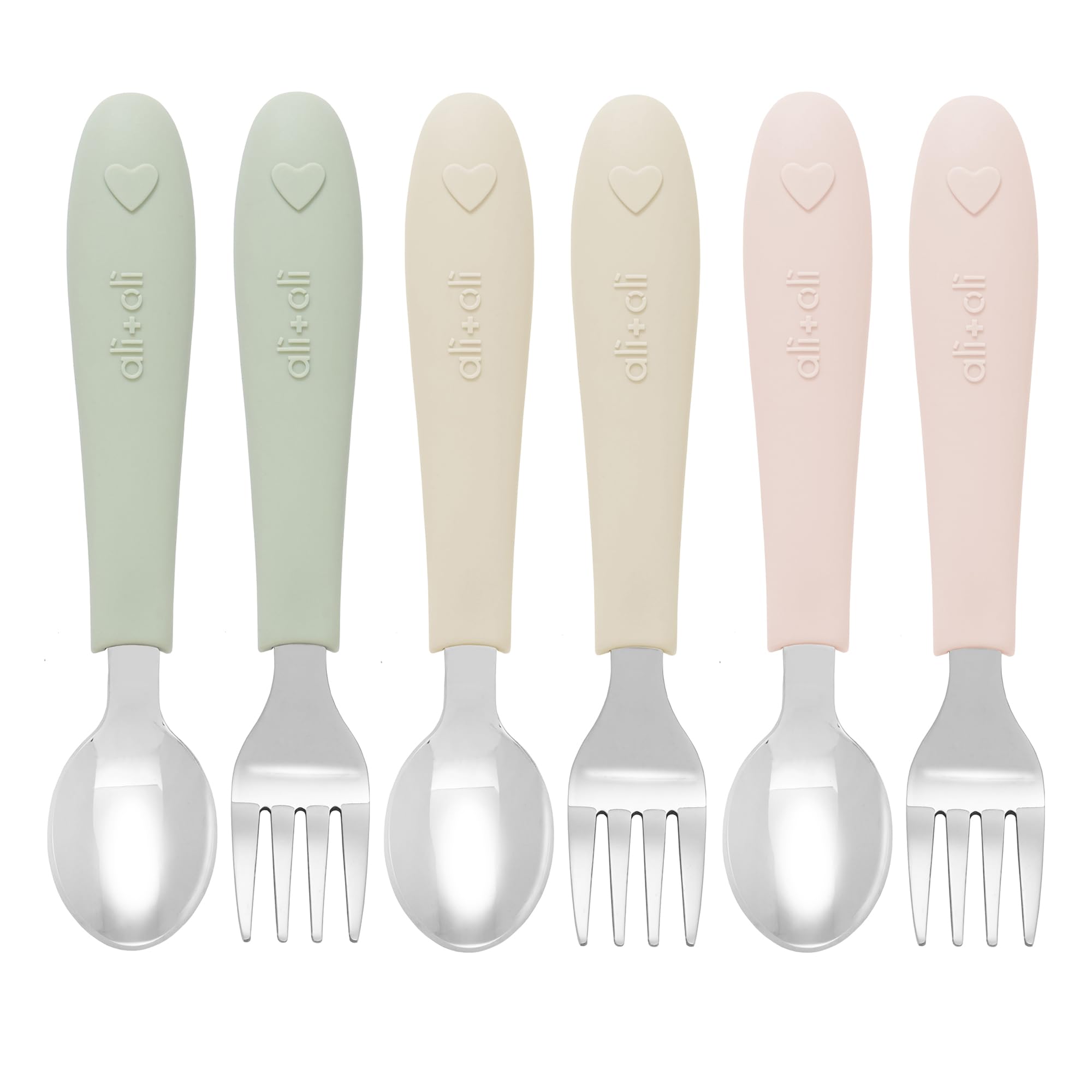 Ali+Oli toddler utensils forks with rounded edges for gentle use