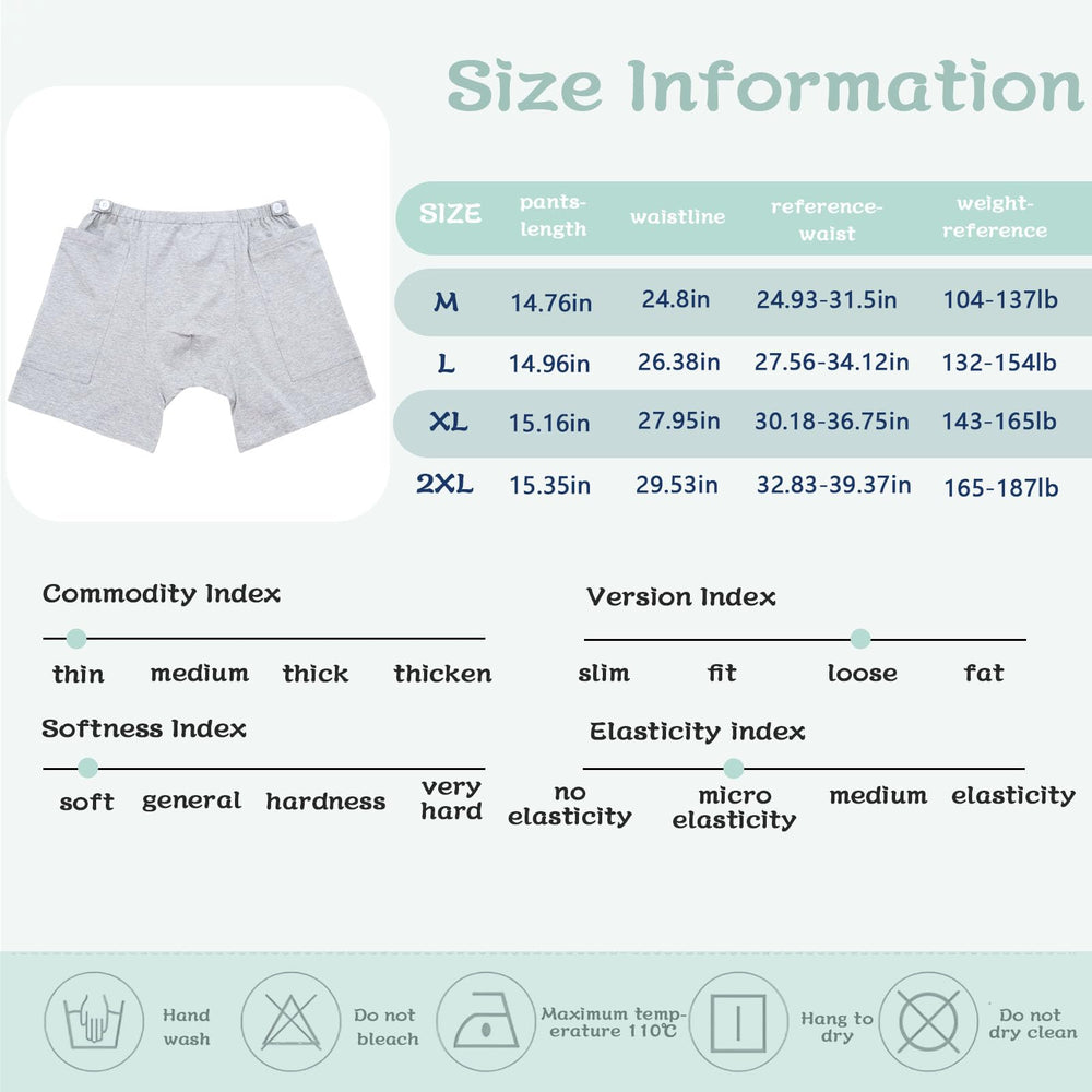 ALIALAVESTA double-pocket design side for storing a 2000 ml urine bag