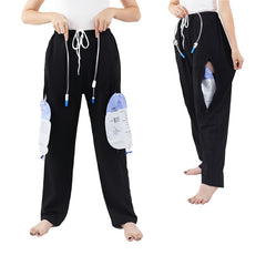 ALIALAVESTA incontinence pants with catheter pockets for discreet urine bag storage