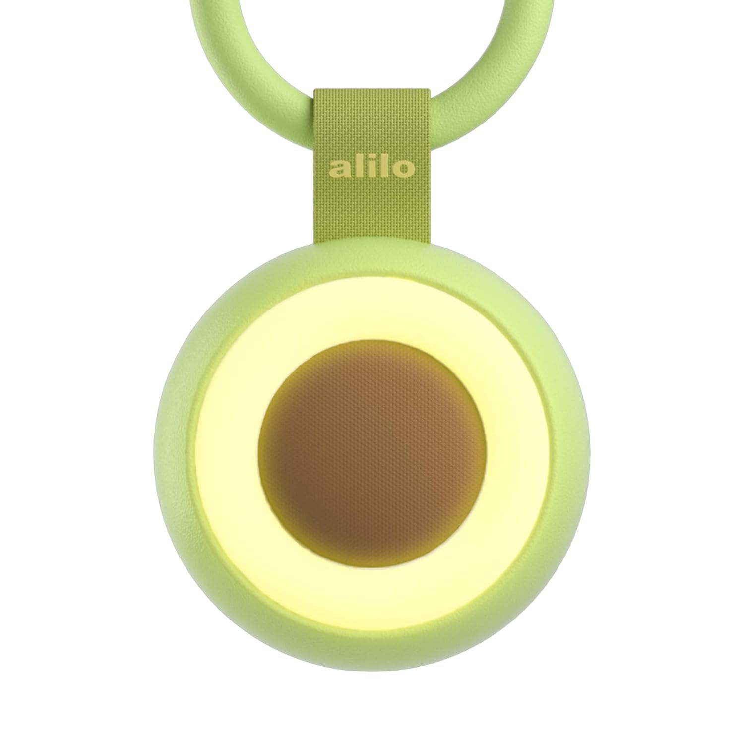 alilo Pocket Soother avocado design with clip-on for on the go soothing