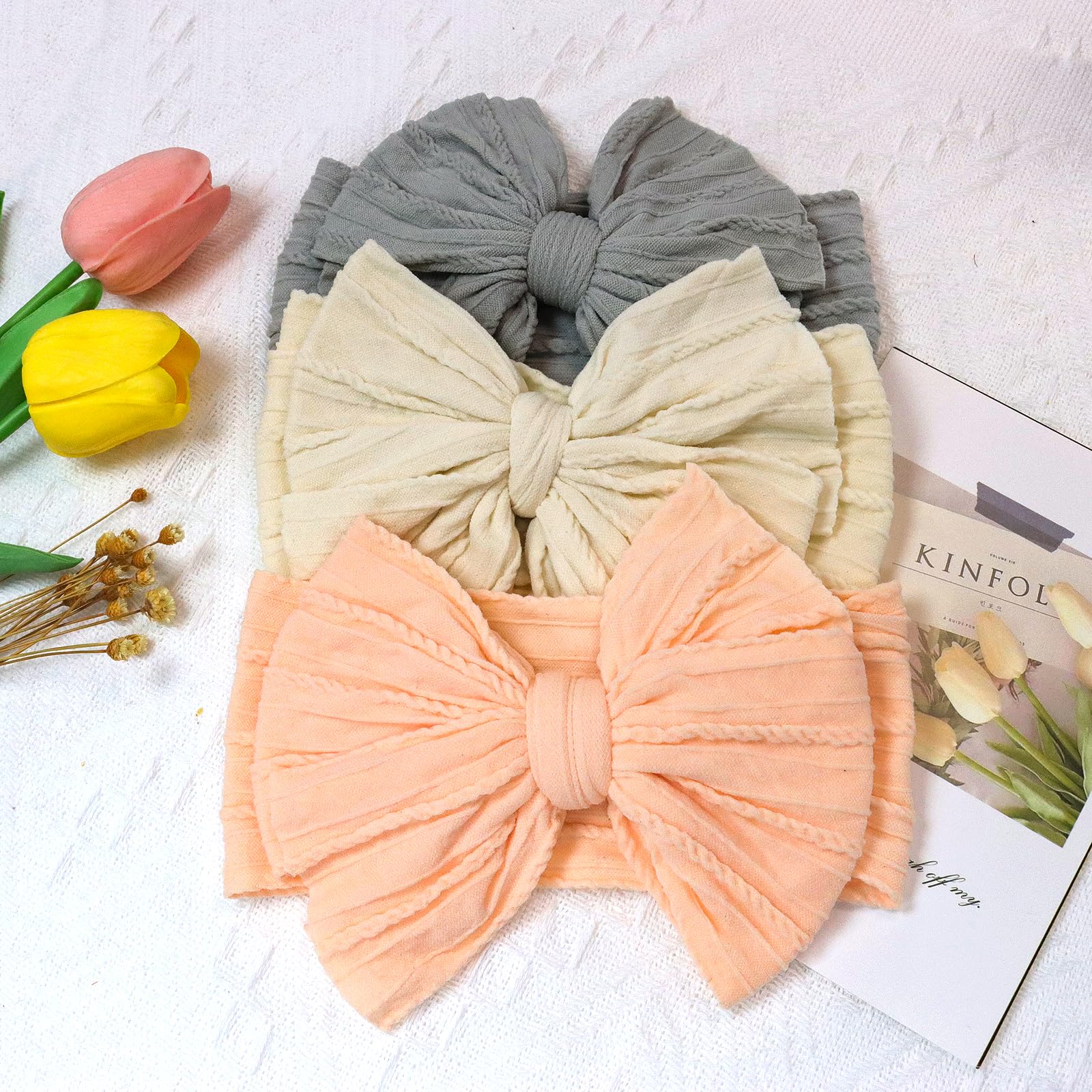 ALinmo gift-ready baby headbands packaged for baby showers or birthdays