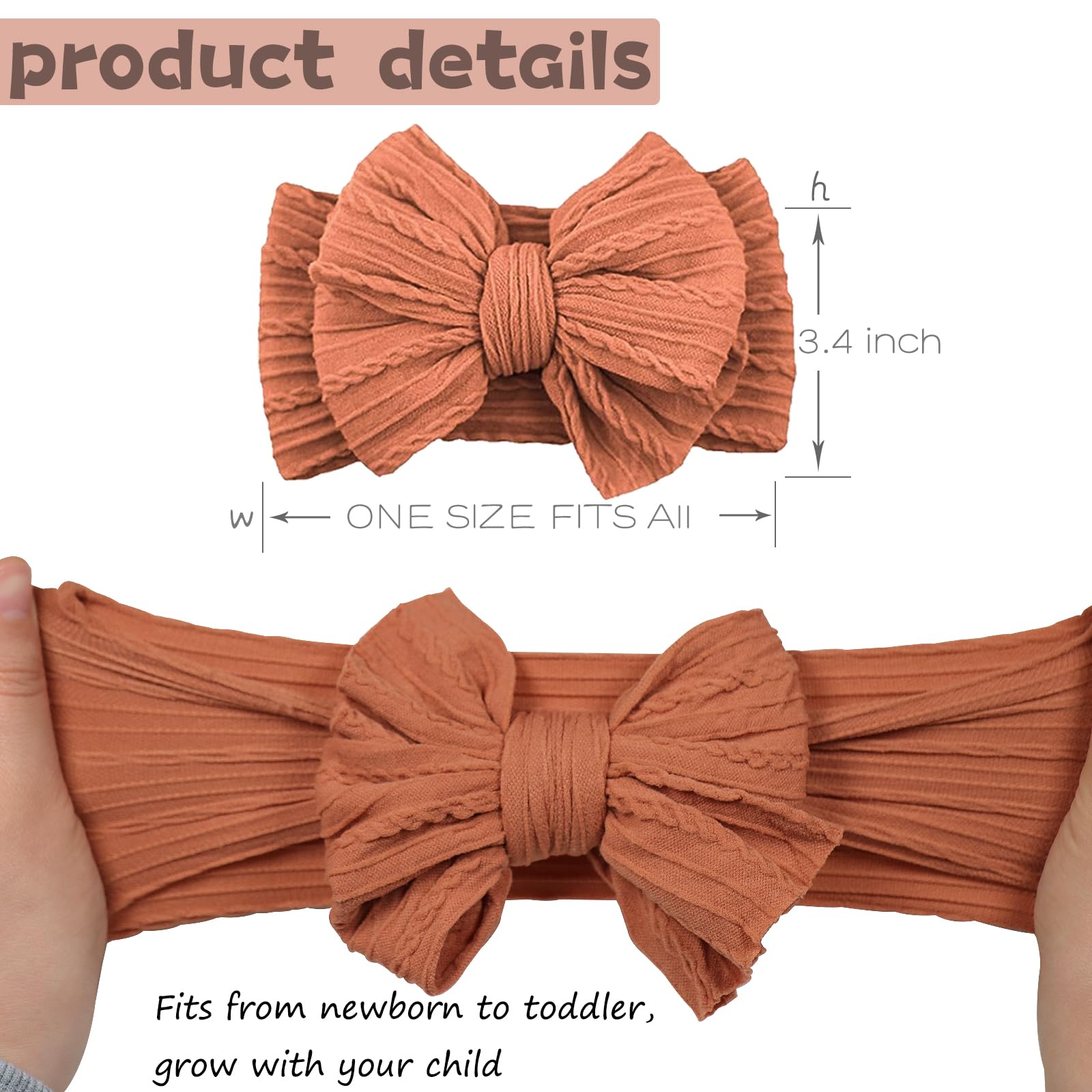 ALinmo ultra-soft nylon headbands highlight plush comfort for sensitive baby skin