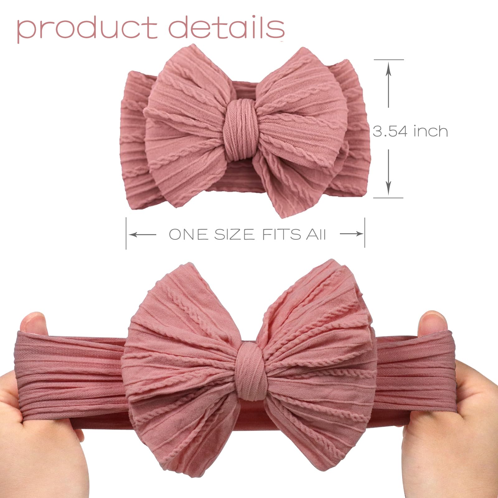 ALinmo ultra-soft stretchy nylon headbands for comfortable baby wear from newborn to toddler