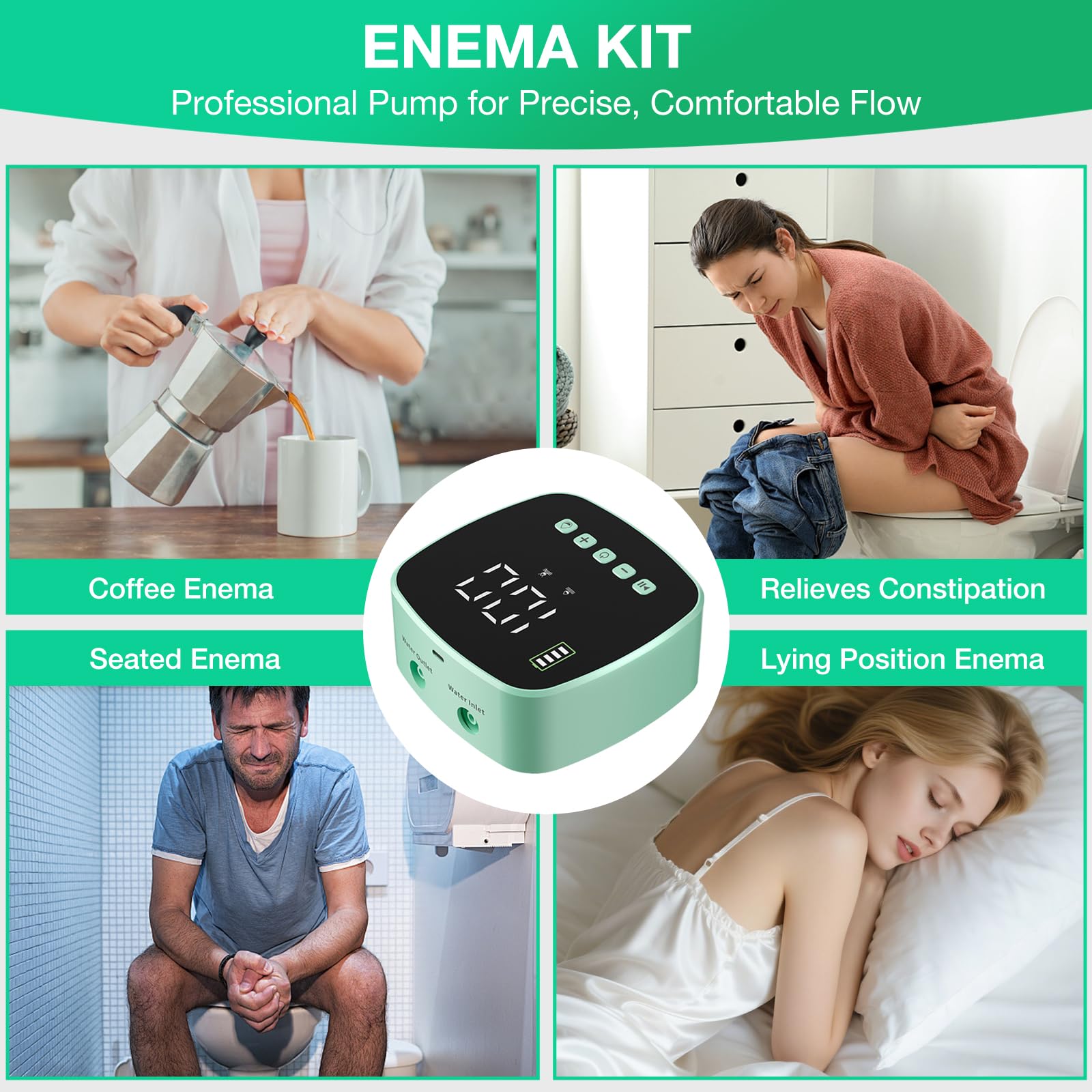 Alitake Enema Kit cleaning mode maintains hygiene between uses