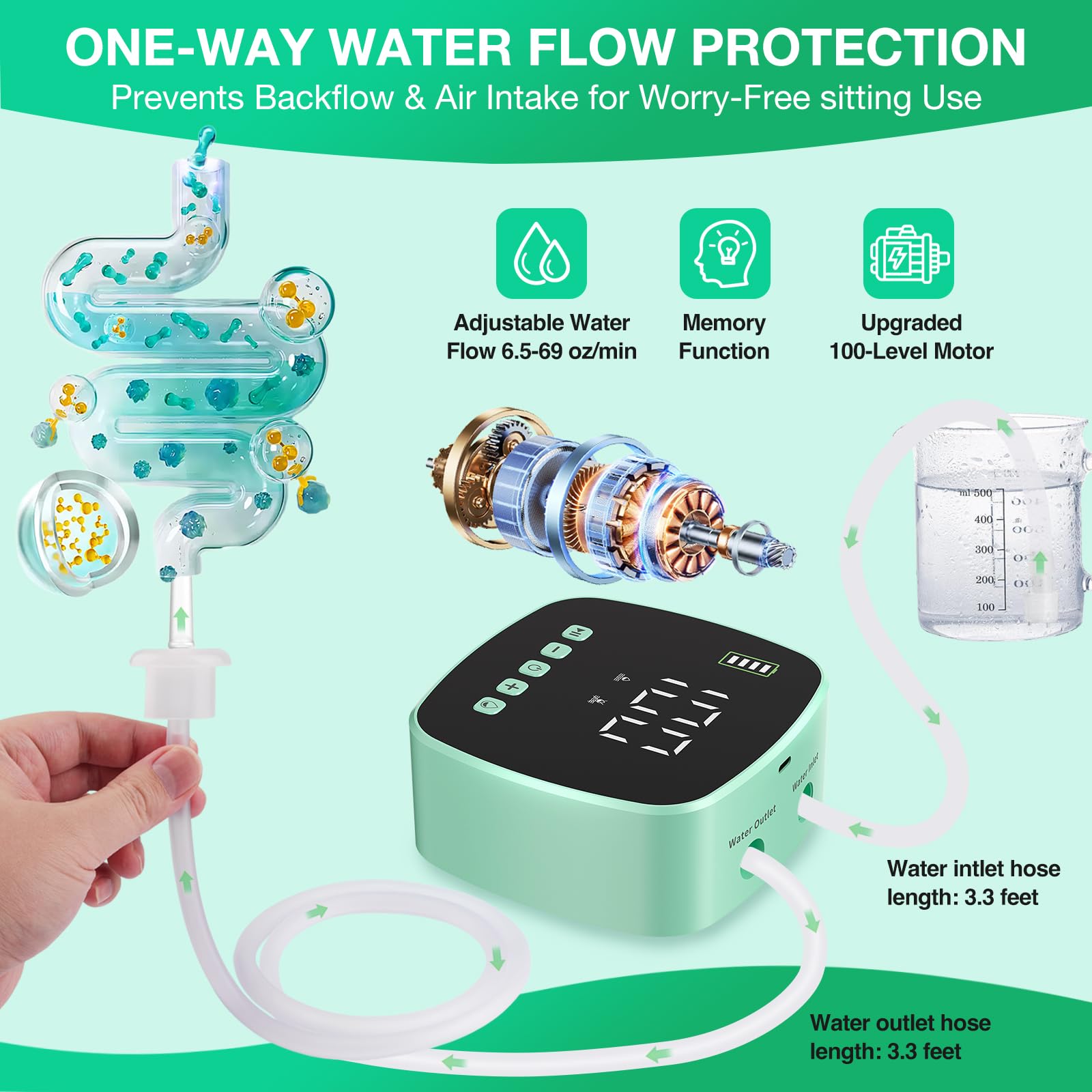 Alitake Enema Kit adjustable pressure for tailored comfort and control