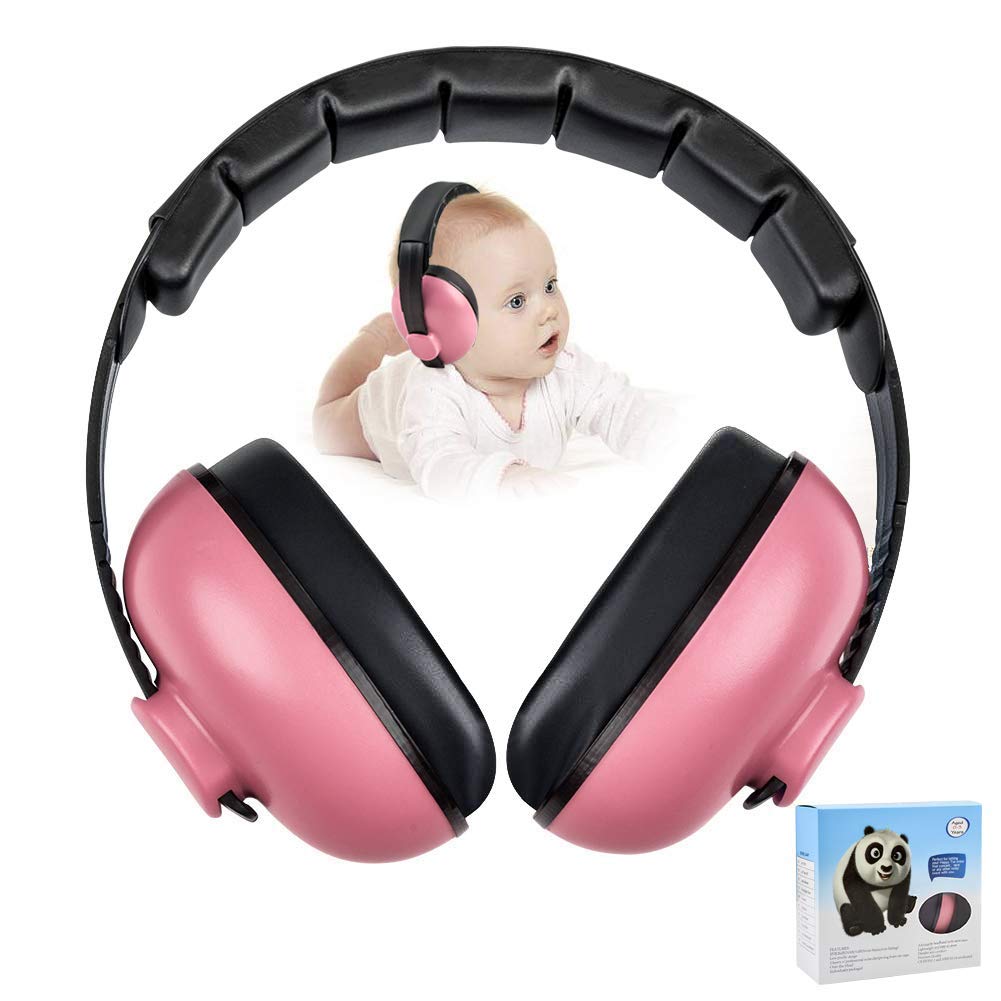 Alitamei baby ear protection headphones front view, soft cushions reduce noise for delicate ears.