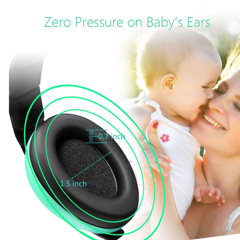 Alitamei kids headphones on a toddler during travel for calmer moments
