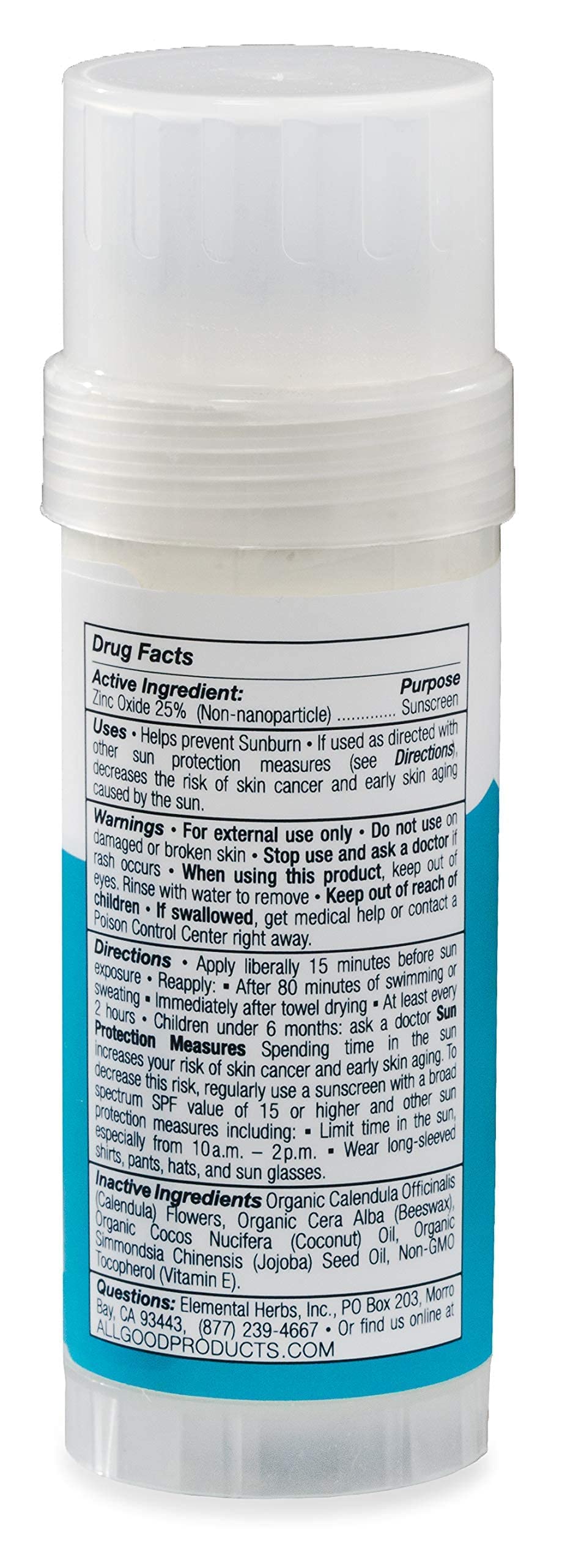 All Good Sports sunscreen butter stick twist-up design for easy reapplication.