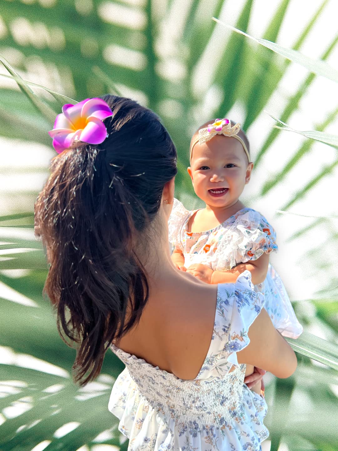 All Things Lani mommy baby matching clip in dawn pink for easy wear