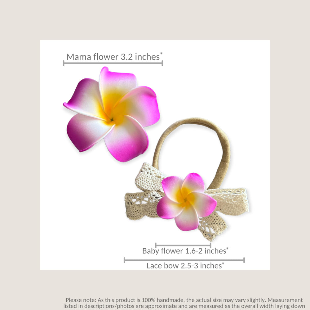 All Things Lani plumeria flower detail headband in dawn pink