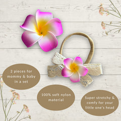 All Things Lani plumeria hair clip in dawn pink with secure grip