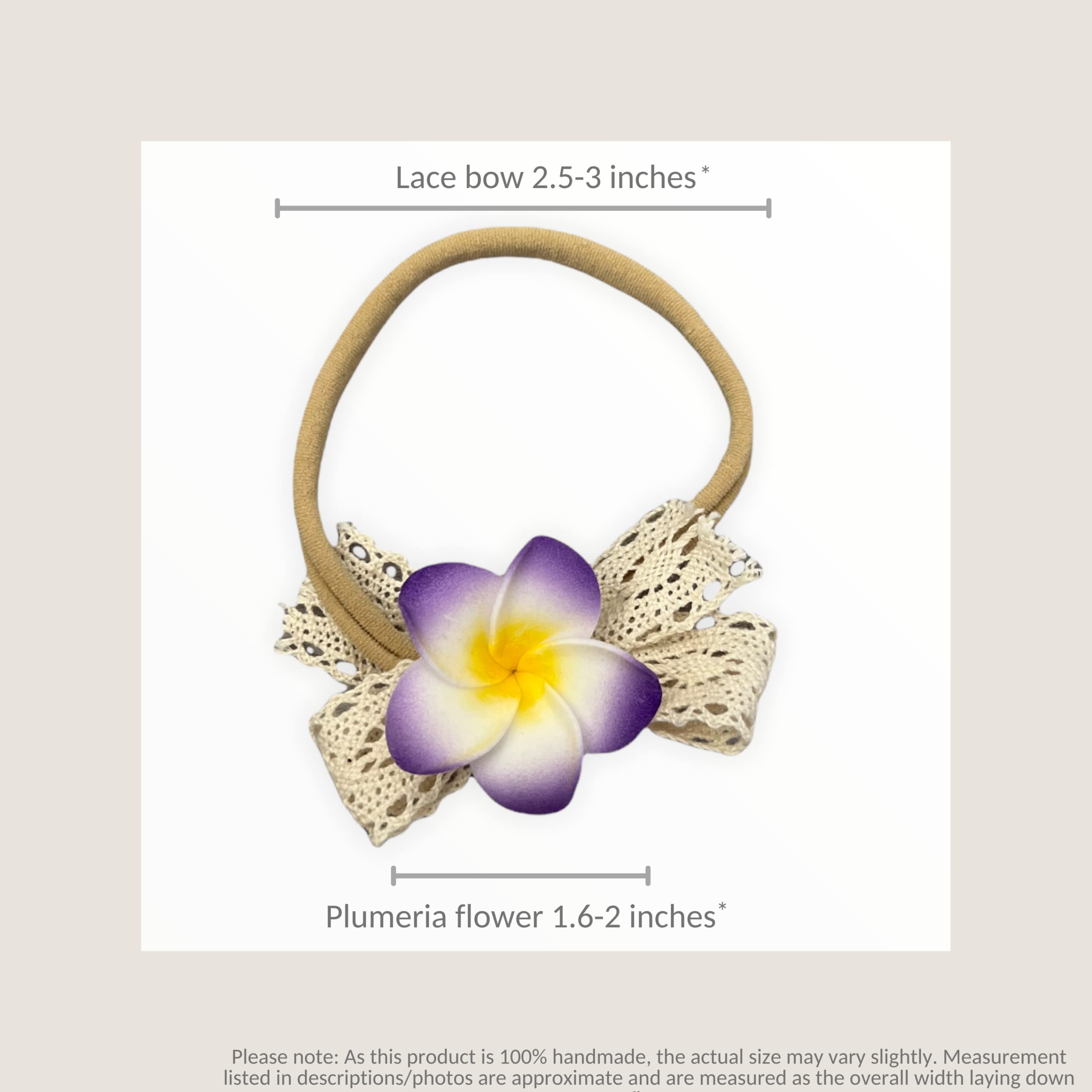 All Things Lani plumeria headband in sunset, perfect for coordinating outfits.