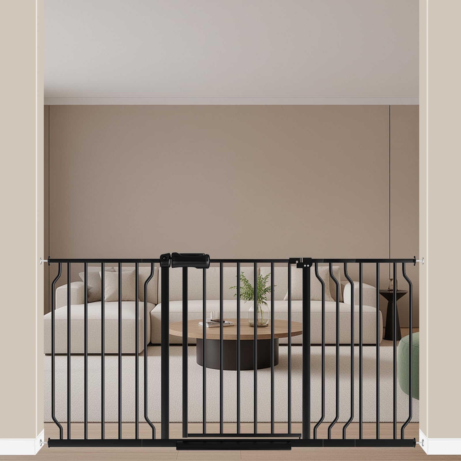 ALLAIBB extra-wide gate installation shows secure doorway setup and simple alignment