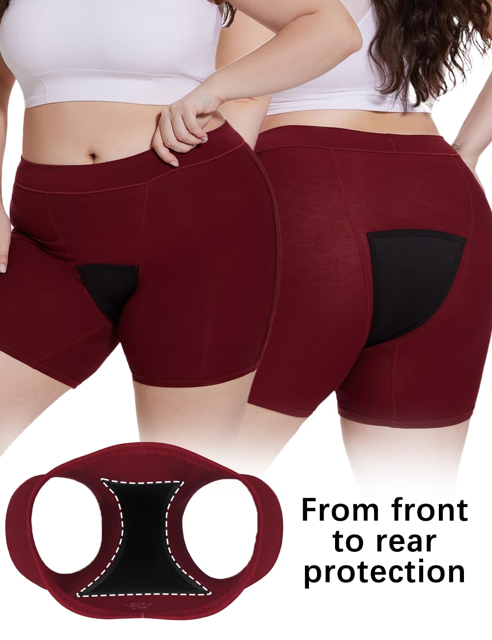 Allbase Incontinence Underwear cotton fabric offers breathable washable design
