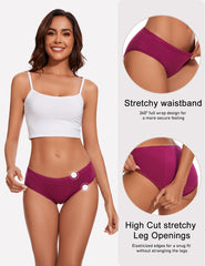 ALLBASE Women's High Absorbency Underwear soft cotton-blend fabric for breathable wear