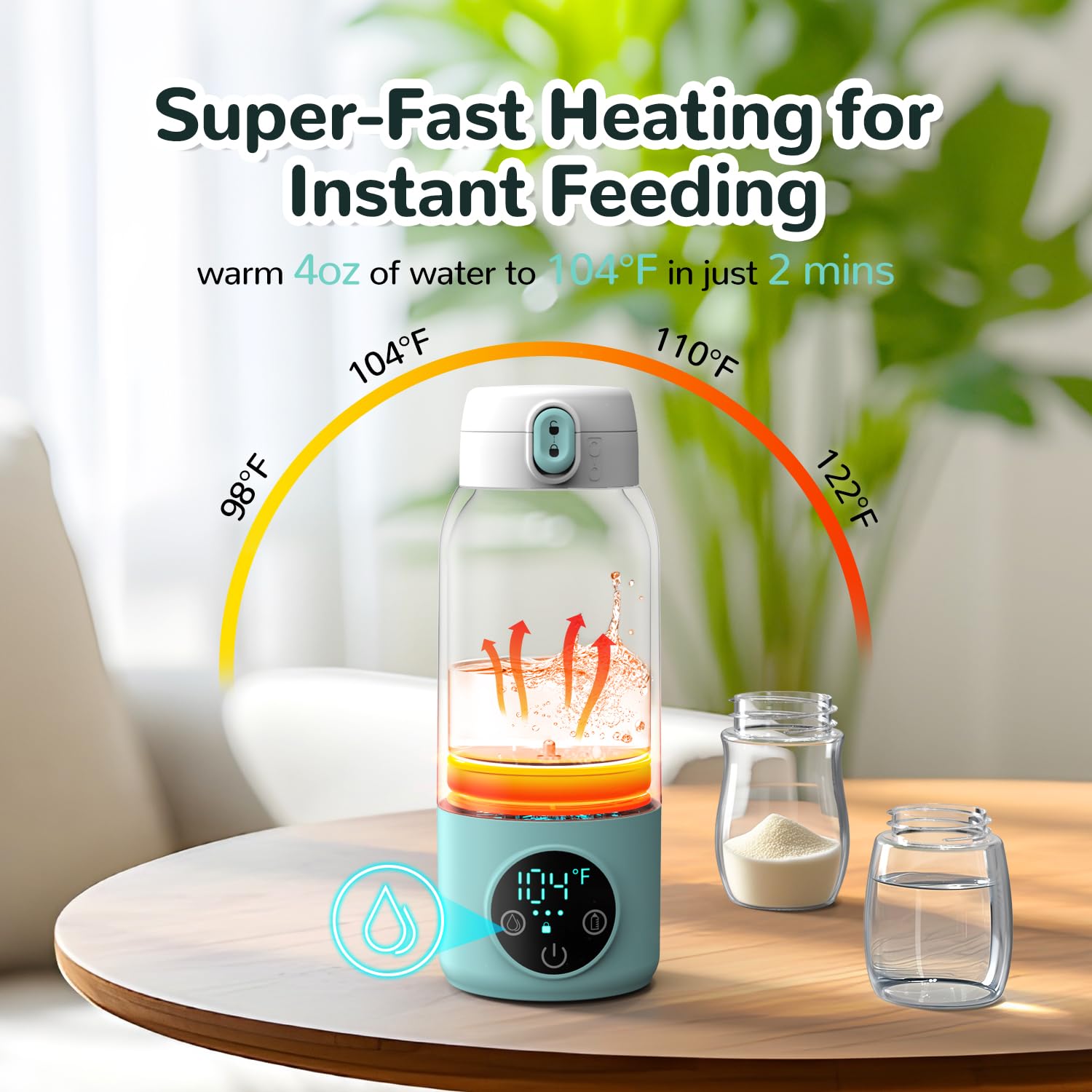 Allbean 17-ounce capacity supports multiple feedings without refills.