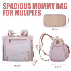 ALLCAMP Diaper Backpack interior organization with multiple pockets for quick access.