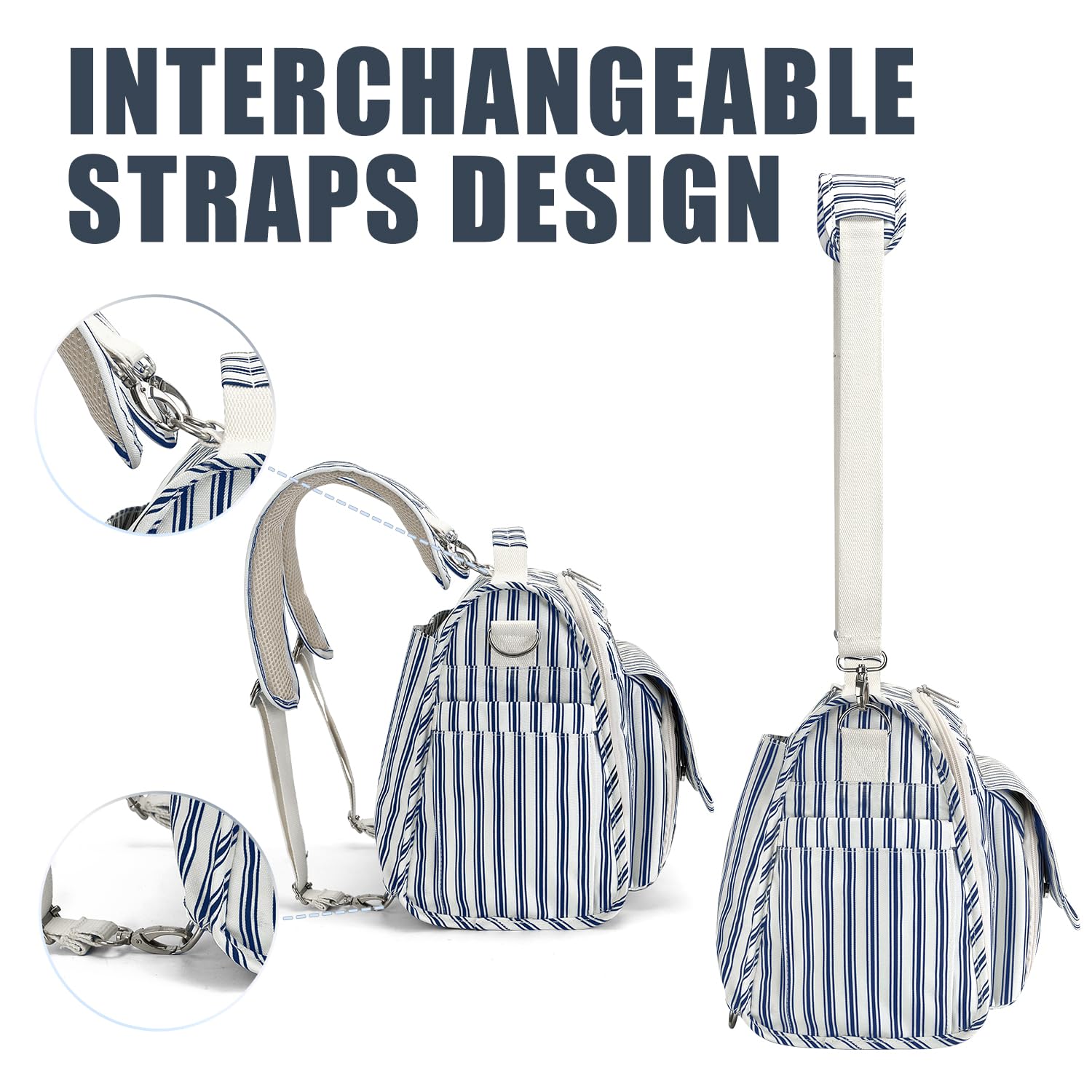 ALLCAMP diaper backpack showing waterproof fabric exterior