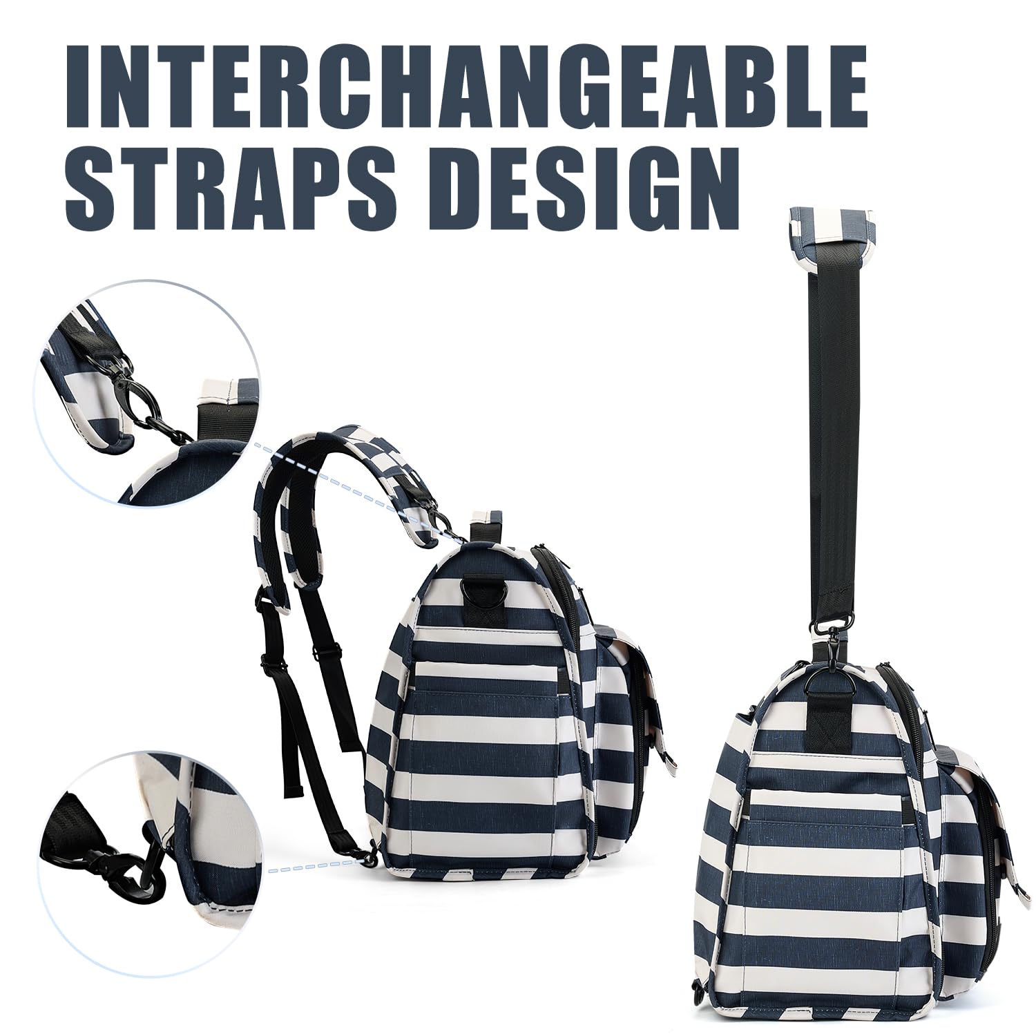 ALLCAMP diaper bag backpack with insulated bottle pockets for on-the-go feeding.