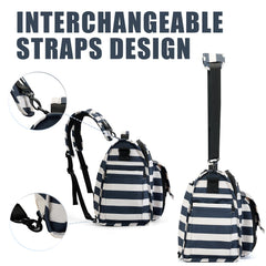 ALLCAMP diaper bag backpack with insulated bottle pockets for on-the-go feeding.