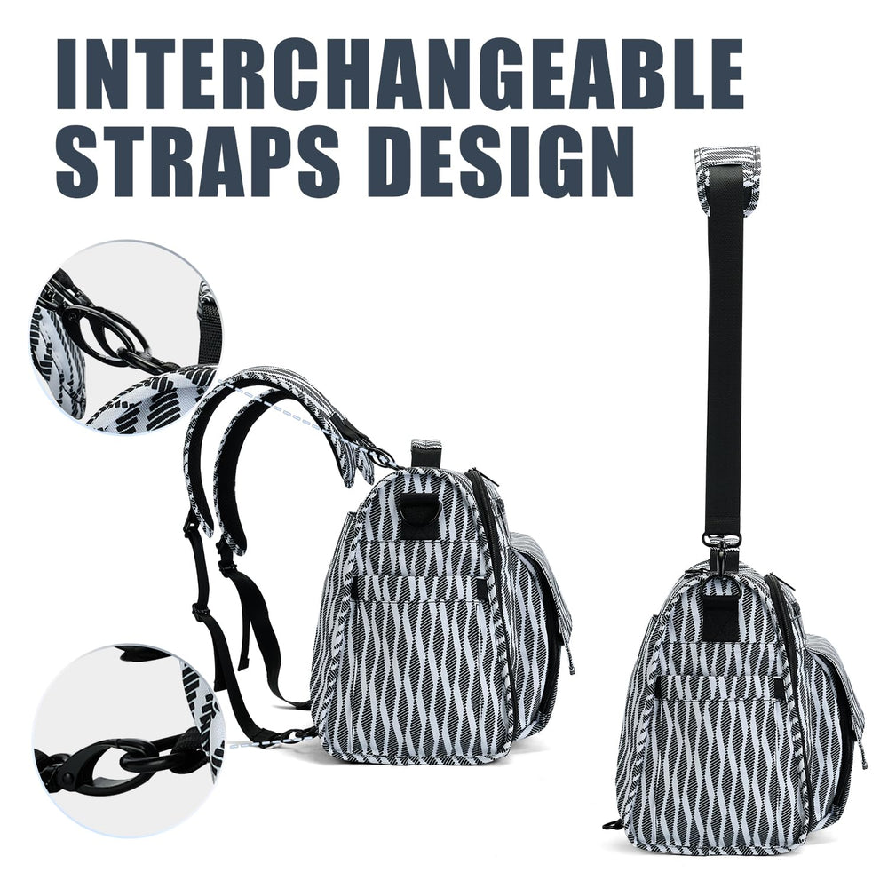 ALLCAMP diaper bag with insulated bottle pockets for temperature-controlled drinks.