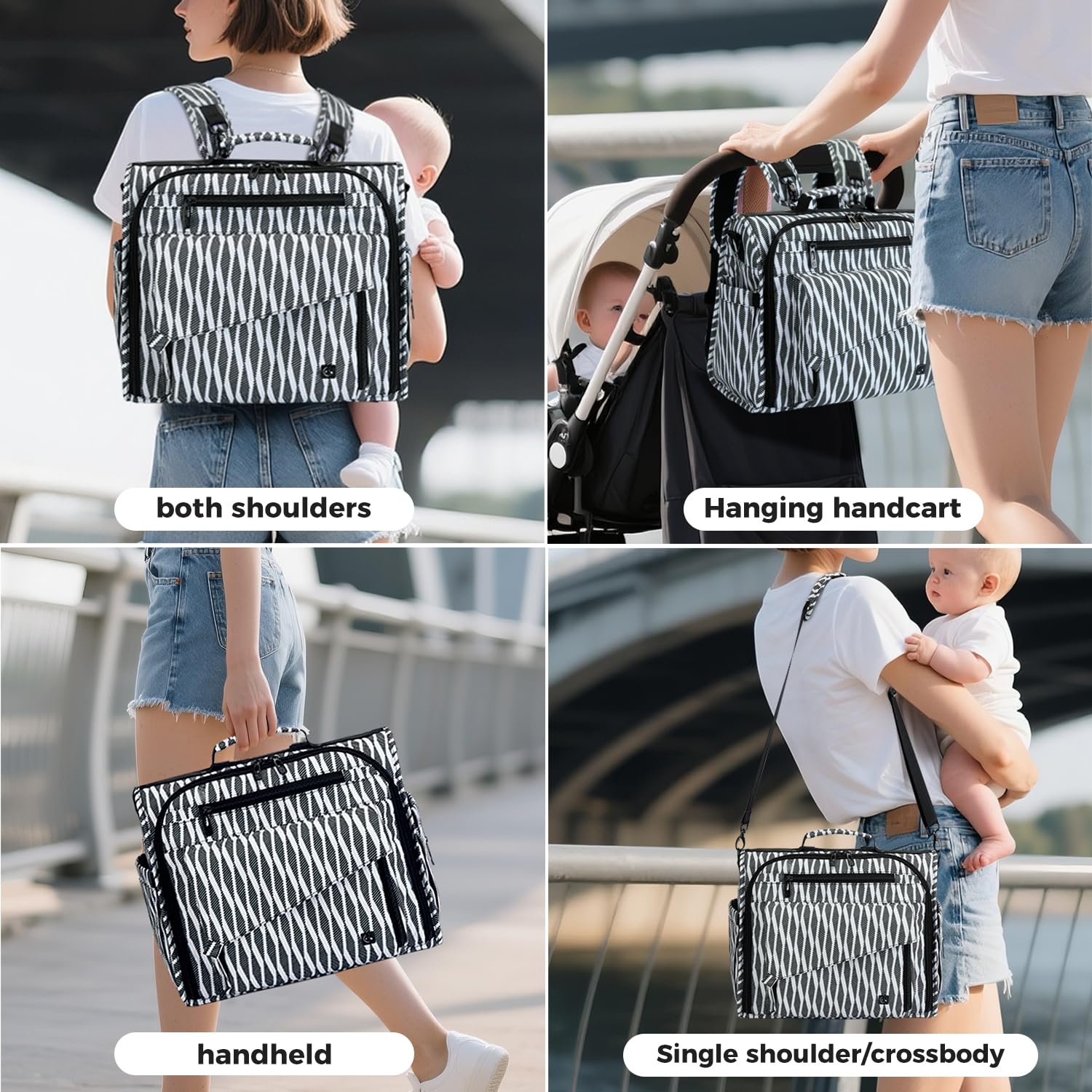 ALLCAMP bag with metal hardware and machine-washable fabric for easy care.