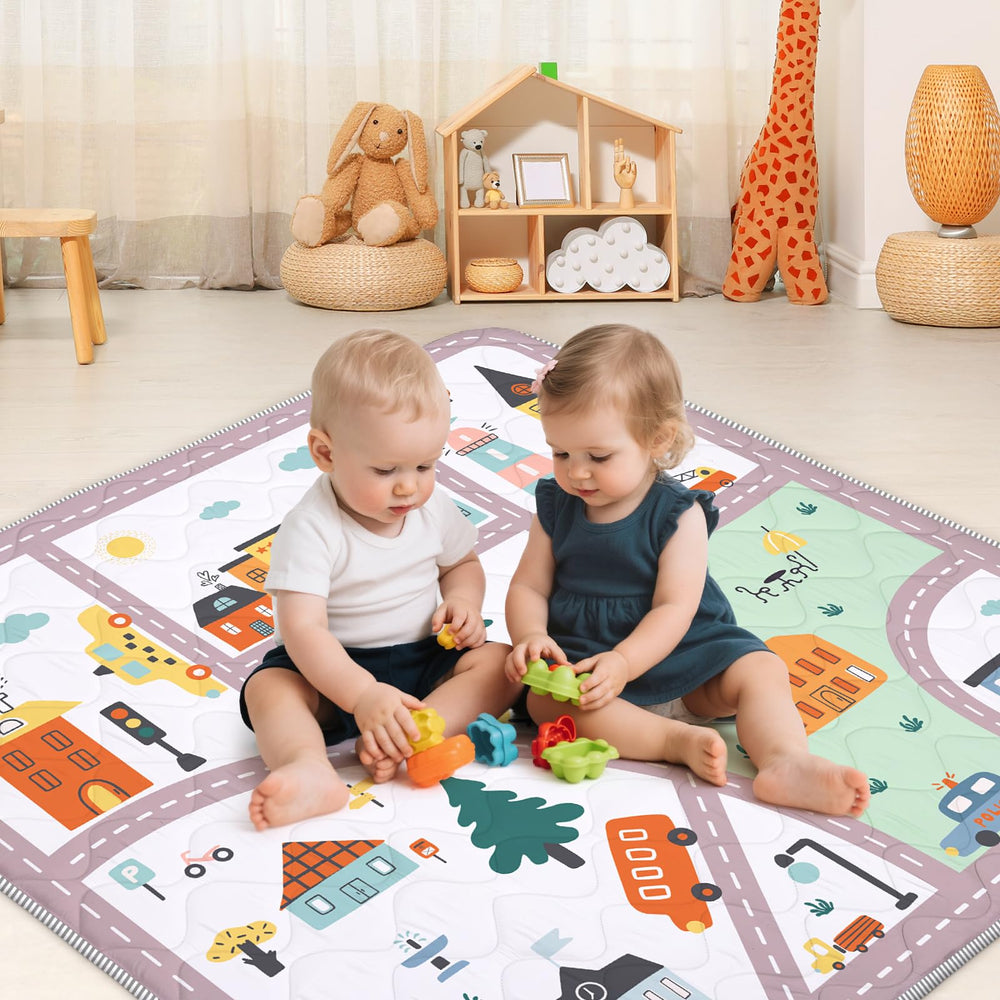 alldomess anti-slip-bottom keeps the mat secured for safe exploration.
