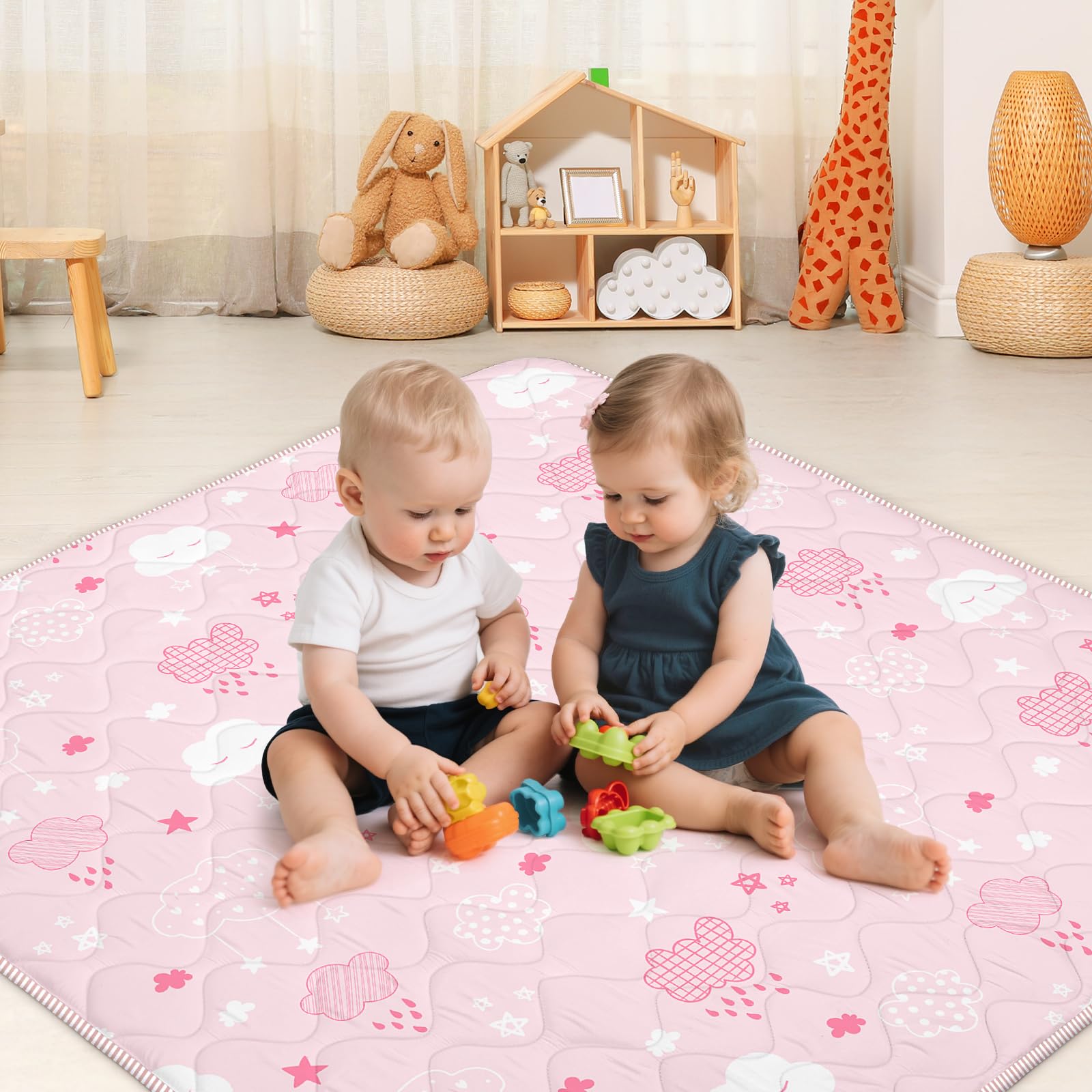 alldomess baby play mat 50x50 foldable design ideal for portable play