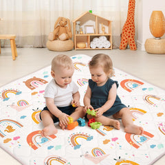 Alldomess Baby Play Mat anti-slip bottom keeps baby safe on floors