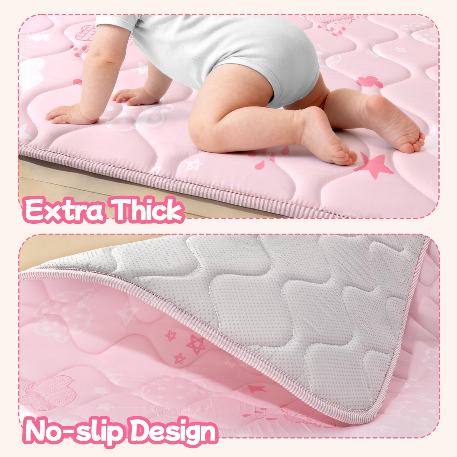 alldomess baby play mat easy-clean surface for quick maintenance