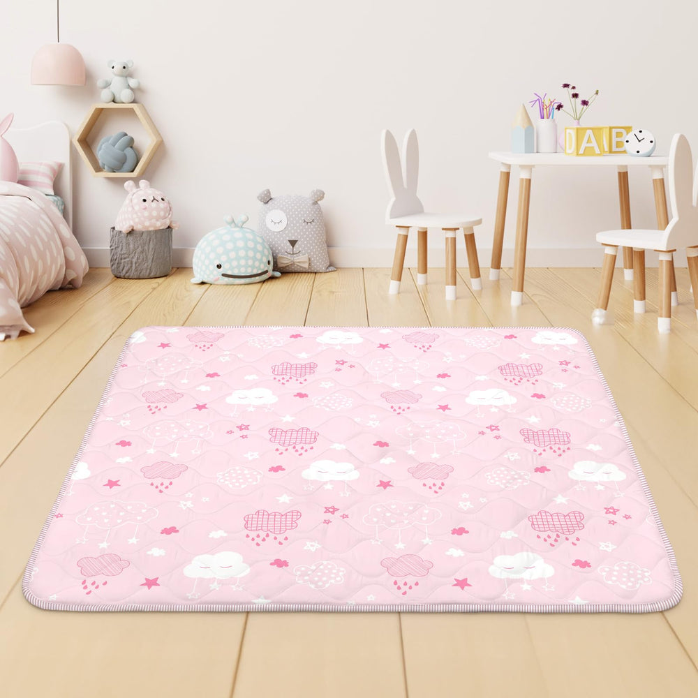 alldomess pink clouds gift-ready mat for new parents