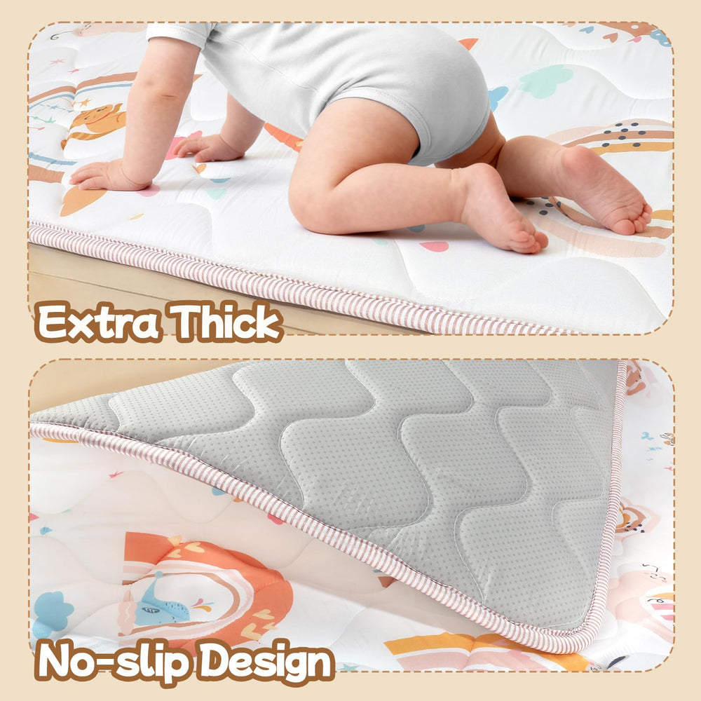 Alldomess Baby Play Mat folds easily for storage and travel