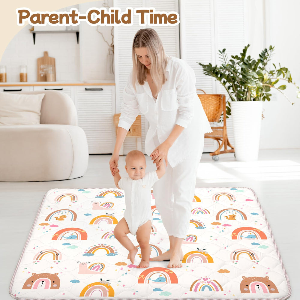 Alldomess Baby Play Mat quilted top for durability and comfort