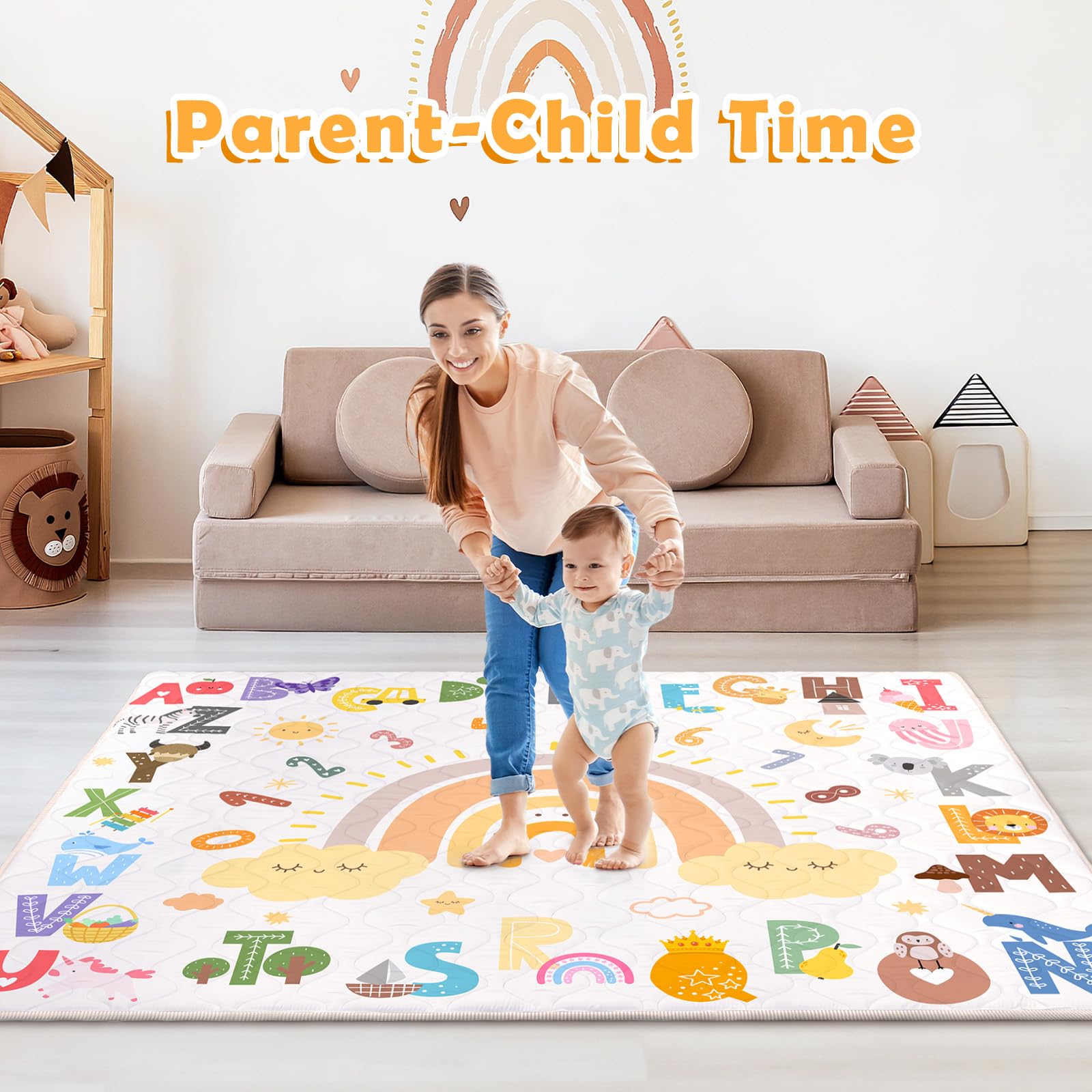 Alldomess quilted top surface is easy to clean after spills