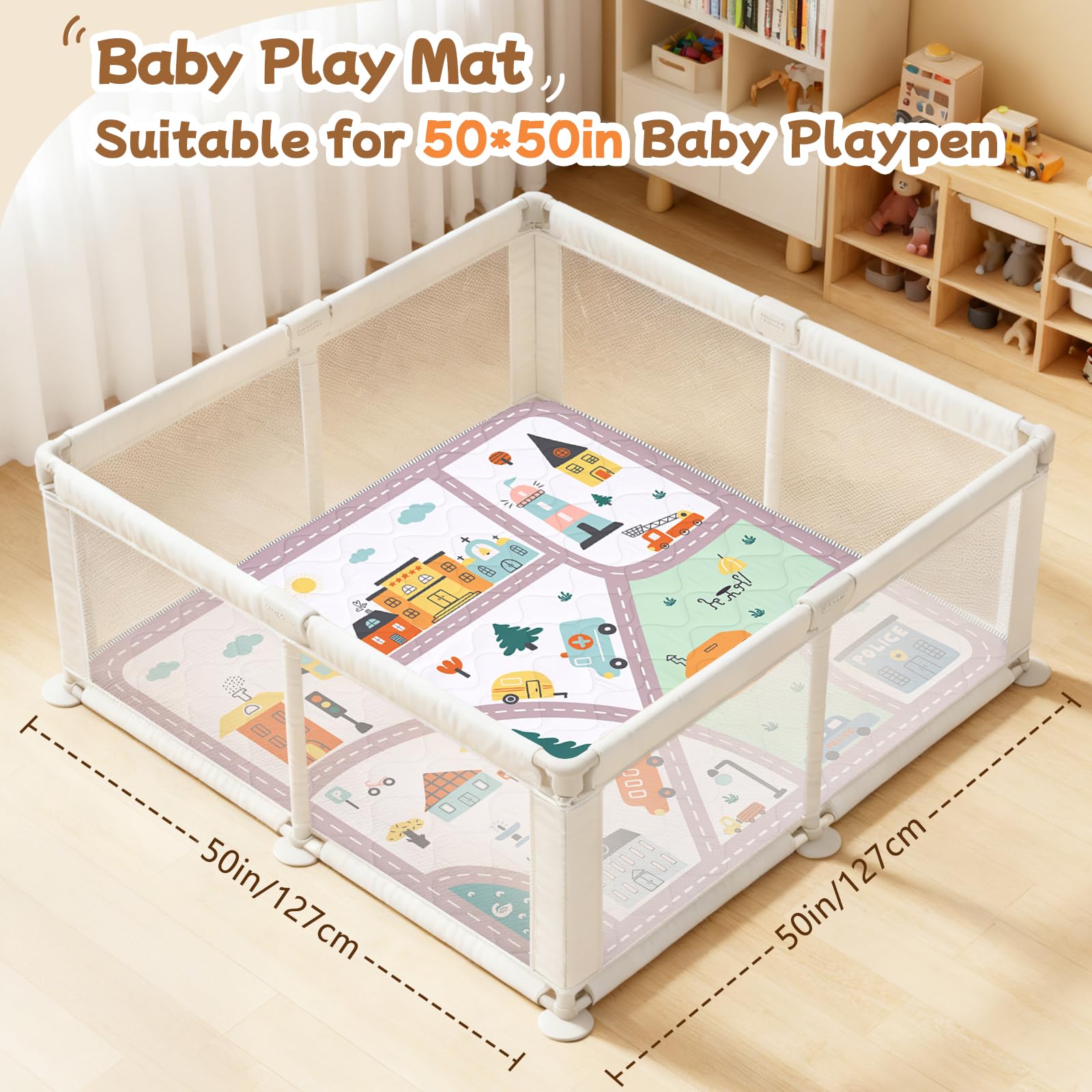 alldomess soft-foam-cushioning provides gentle support during play and crawling.